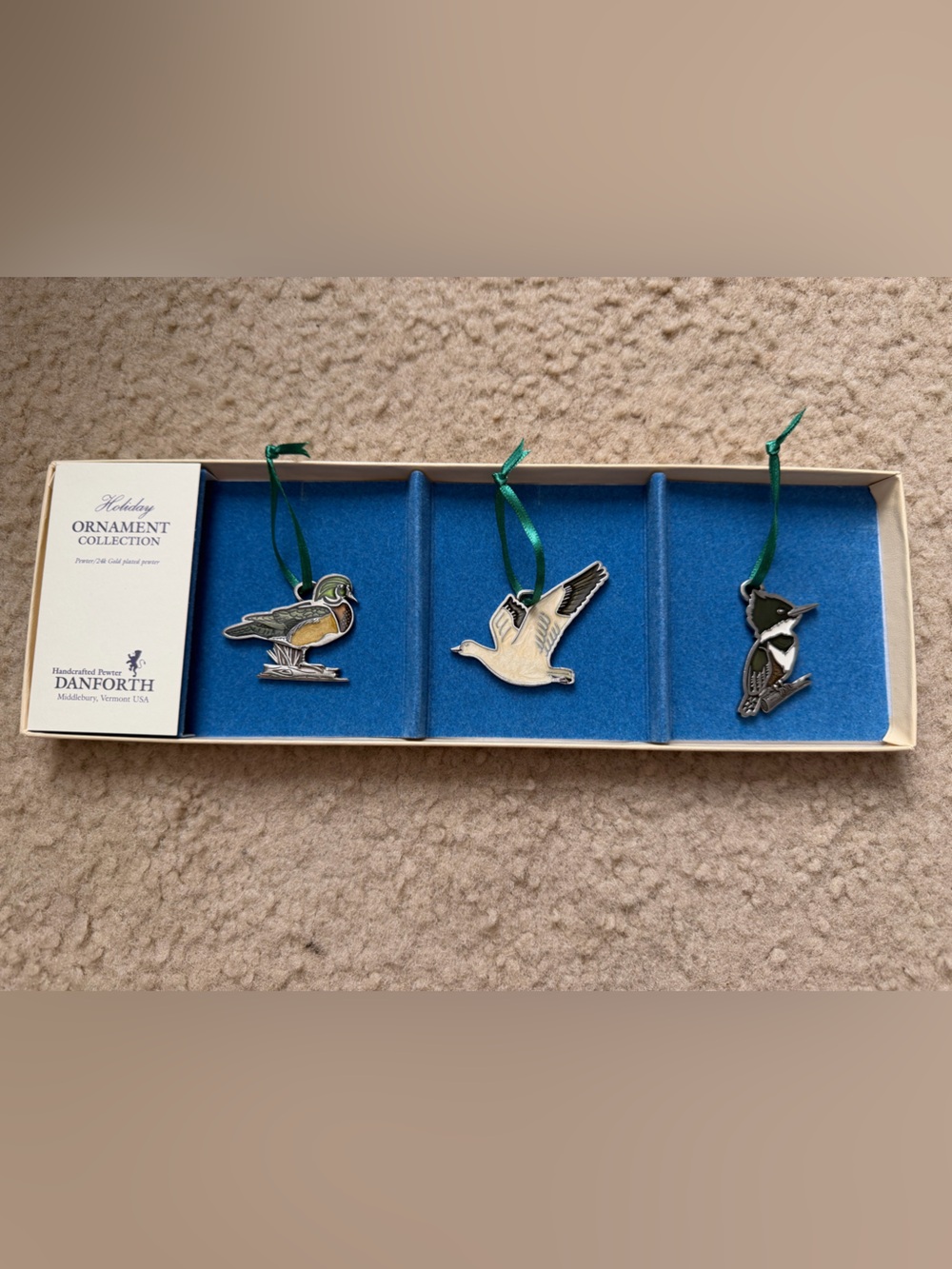 Danforth Pewter "Holiday Ornament Collection" Danforth's bird series In org box